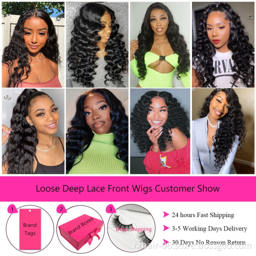 30 Inch Brazilian Virgin Hair Unit Water Wave HD Lace Frontal Wig Peruvian Waterwave Wig Loose Deep Curly Wave Human Hair Wig